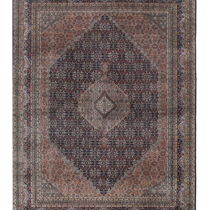 Bijar 9' 8" X 12' 10" Hand Knotted Wool Rug 9' 8" X 12' 10" (295 X 391) / Blue / Wool