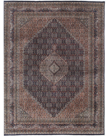 Bijar 9' 8" X 12' 10" Hand Knotted Wool Rug 9' 8" X 12' 10" (295 X 391) / Blue / Wool