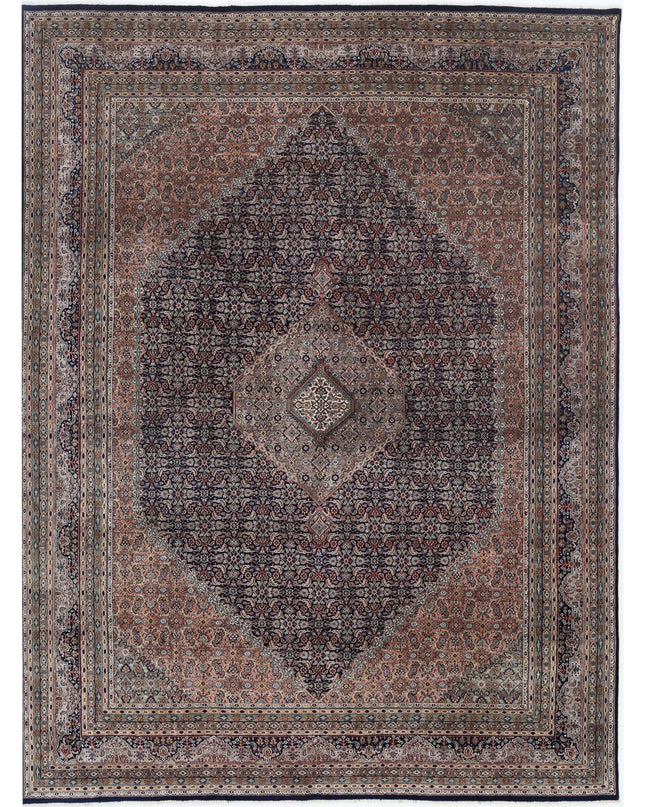 Bijar 9' 8" X 12' 10" Hand Knotted Wool Rug 9' 8" X 12' 10" (295 X 391) / Blue / Wool