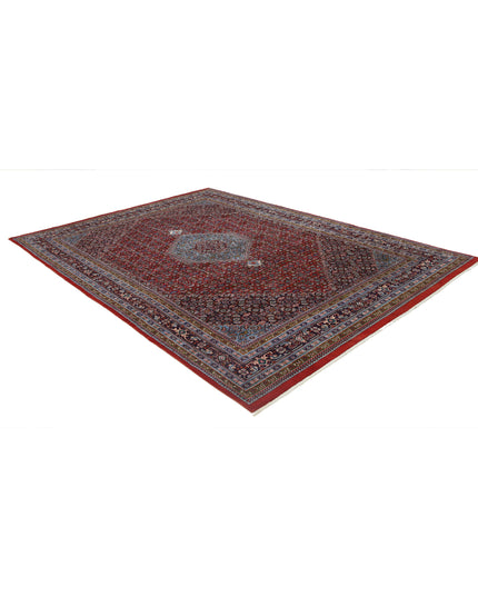 Bijar 7' 3" X 10' 3" Hand Knotted Wool Rug 7' 3" X 10' 3" (221 X 312) / Red / Wool