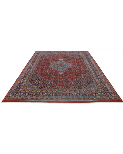 Bijar 7' 3" X 10' 3" Hand Knotted Wool Rug 7' 3" X 10' 3" (221 X 312) / Red / Wool