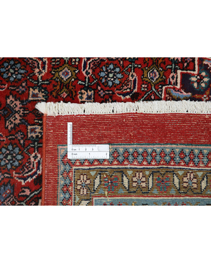 Bijar 7' 3" X 10' 3" Hand Knotted Wool Rug 7' 3" X 10' 3" (221 X 312) / Red / Wool
