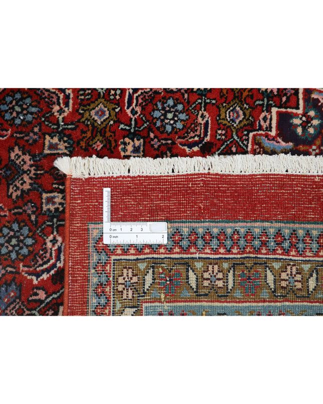 Bijar 7' 3" X 10' 3" Hand Knotted Wool Rug 7' 3" X 10' 3" (221 X 312) / Red / Wool