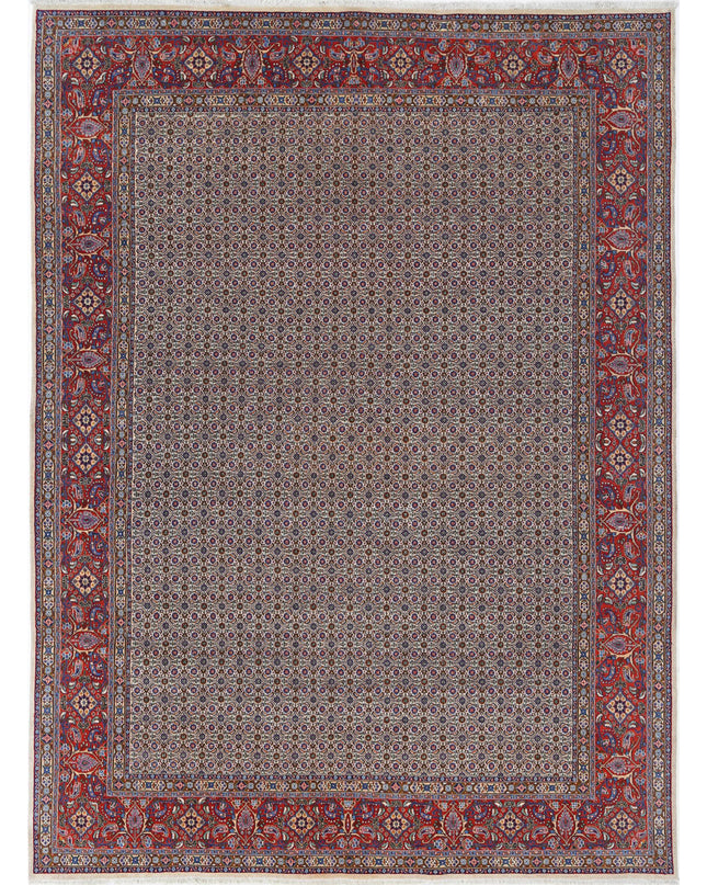 Bijar 7' 11" X 11' 0" Hand Knotted Wool Rug 7' 11" X 11' 0" (241 X 335) / Ivory / Wool