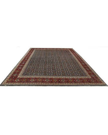 Bijar 9' 11" X 13' 4" Hand Knotted Wool Rug 9' 11" X 13' 4" (302 X 406) / Blue / Wool