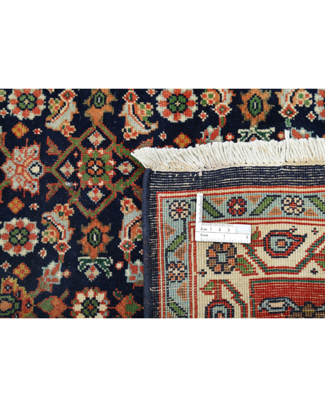 Bijar 9' 11" X 13' 4" Hand Knotted Wool Rug 9' 11" X 13' 4" (302 X 406) / Blue / Wool