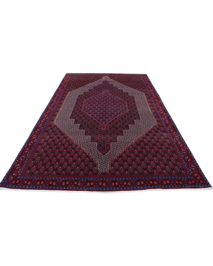 Bijar 6' 8" X 10' 11" Hand Knotted Wool Rug 6' 8" X 10' 11" (203 X 333) / Blue / Wool