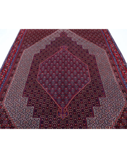 Bijar 6' 8" X 10' 11" Hand Knotted Wool Rug 6' 8" X 10' 11" (203 X 333) / Blue / Wool