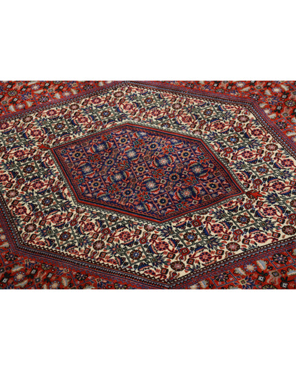 Bijar 6' 7" X 9' 11" Hand Knotted Wool Rug 6' 7" X 9' 11" (201 X 302) / Red / Wool