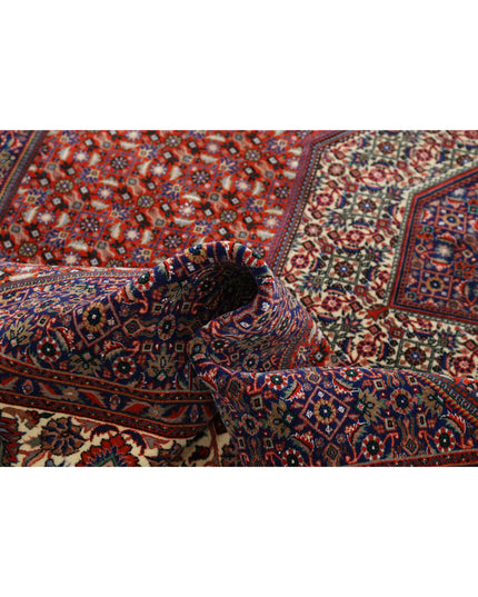 Bijar 6' 7" X 9' 11" Hand Knotted Wool Rug 6' 7" X 9' 11" (201 X 302) / Red / Wool
