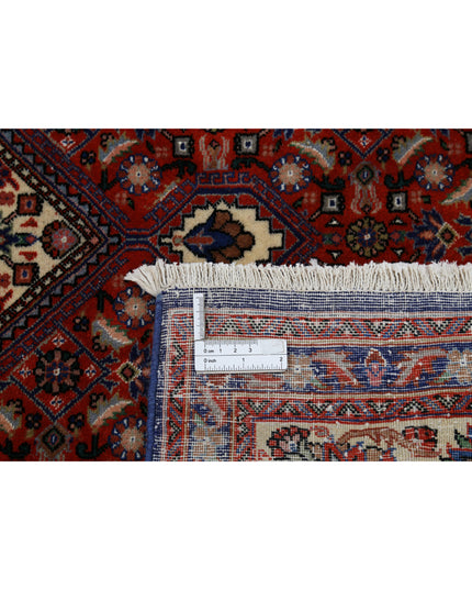 Bijar 6' 7" X 9' 11" Hand Knotted Wool Rug 6' 7" X 9' 11" (201 X 302) / Red / Wool