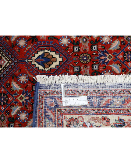 Bijar 6' 7" X 10' 0" Hand Knotted Wool & Silk Rug 6' 7" X 10' 0" (201 X 305) / Red / Wool & Silk