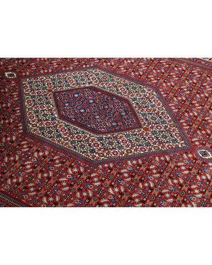 Bijar 6' 7" X 9' 10" Hand Knotted Wool & Silk Rug 6' 7" X 9' 10" (201 X 300) / Red / Wool & Silk
