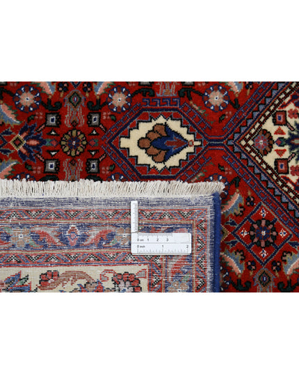 Bijar 6' 7" X 9' 10" Hand Knotted Wool & Silk Rug 6' 7" X 9' 10" (201 X 300) / Red / Wool & Silk