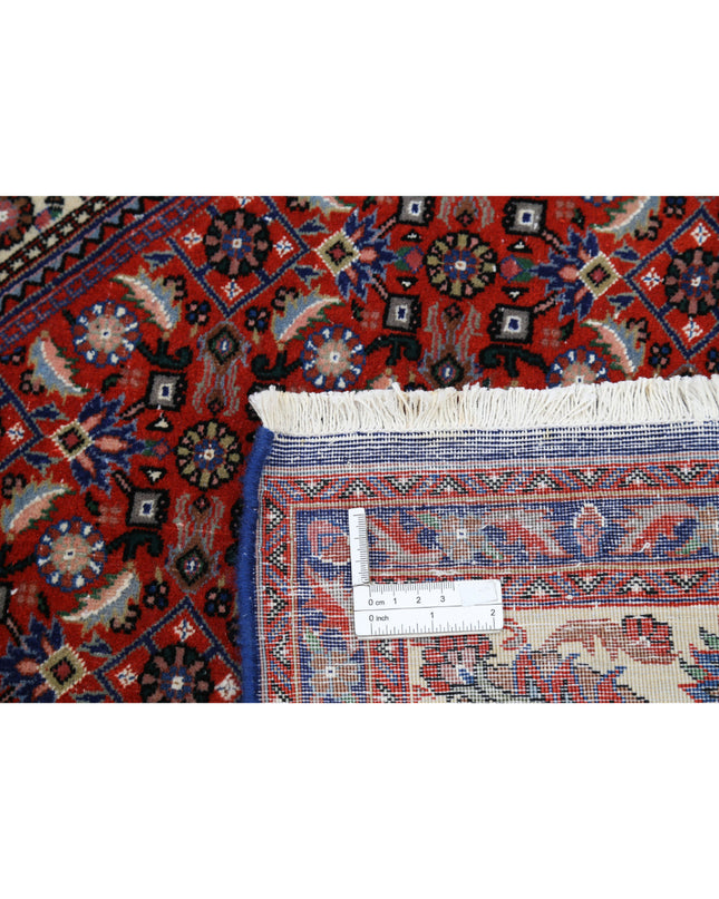 Bijar 6' 6" X 9' 9" Hand Knotted Wool & Silk Rug 6' 6" X 9' 9" (198 X 297) / Red / Wool & Silk
