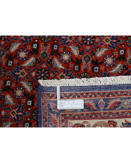 Bijar 6' 7" X 9' 9" Hand Knotted Wool & Silk Rug 6' 7" X 9' 9" (201 X 297) / Red / Wool & Silk