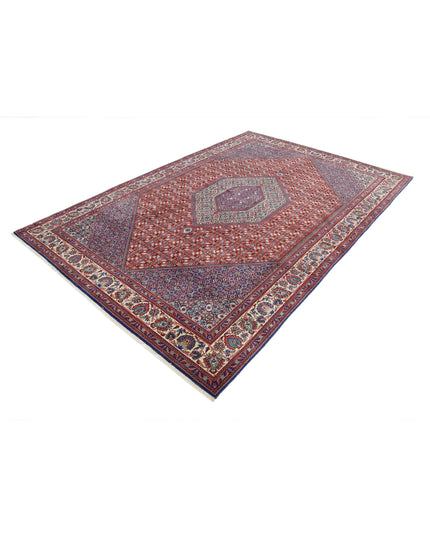 Bijar 6' 7" X 9' 10" Hand Knotted Wool & Silk Rug 6' 7" X 9' 10" (201 X 300) / Red / Wool & Silk