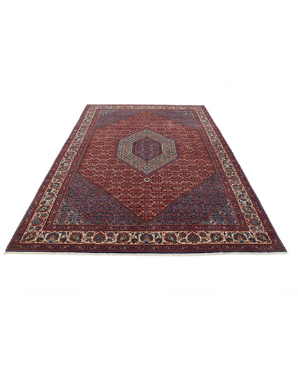 Bijar 6' 7" X 9' 10" Hand Knotted Wool & Silk Rug 6' 7" X 9' 10" (201 X 300) / Red / Wool & Silk