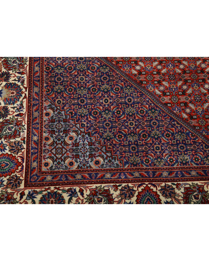 Bijar 6' 7" X 9' 10" Hand Knotted Wool & Silk Rug 6' 7" X 9' 10" (201 X 300) / Red / Wool & Silk