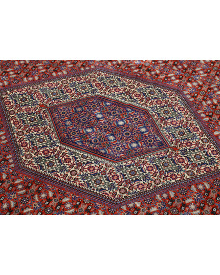 Bijar 6' 7" X 9' 10" Hand Knotted Wool & Silk Rug 6' 7" X 9' 10" (201 X 300) / Red / Wool & Silk