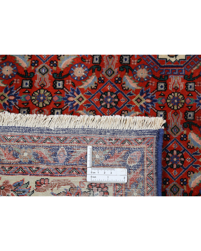 Bijar 6' 7" X 9' 10" Hand Knotted Wool & Silk Rug 6' 7" X 9' 10" (201 X 300) / Red / Wool & Silk
