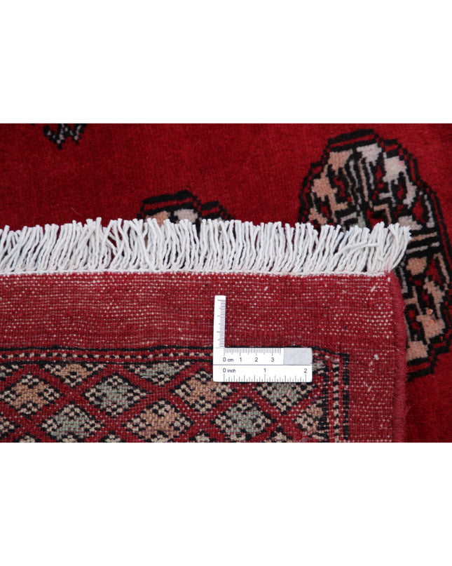 Bokhara 6' 0" X 8' 8" Hand Knotted Wool Rug 6' 0" X 8' 8" (183 X 264) / Red / Wool