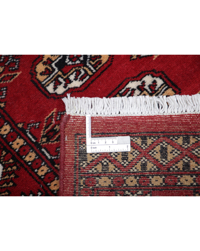 Bokhara 2' 1" X 6' 2" Hand Knotted Wool Rug 2' 1" X 6' 2" (63 X 188) / Red / Wool