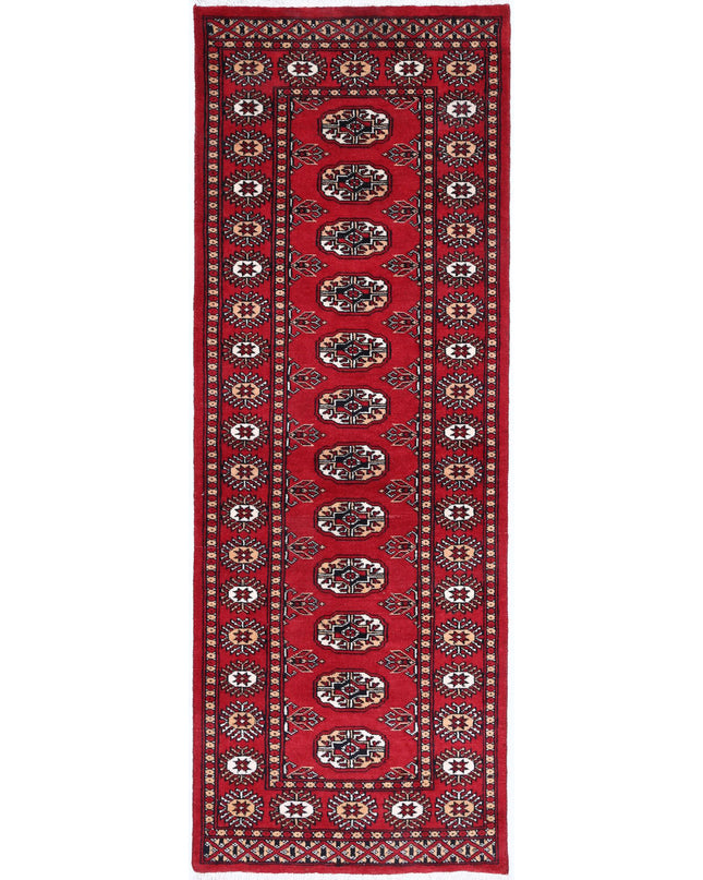 Bokhara 2' 1" X 6' 2" Hand Knotted Wool Rug 2' 1" X 6' 2" (63 X 188) / Red / Wool