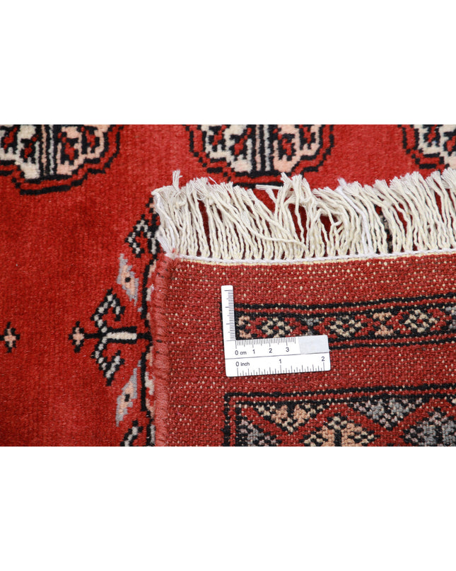 Bokhara 7' 11" X 10' 0" Hand Knotted Wool Rug 7' 11" X 10' 0" (241 X 305) / Red / Wool