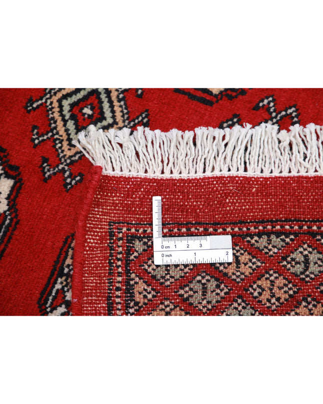Bokhara 6' 4" X 8' 7" Hand Knotted Wool Rug 6' 4" X 8' 7" (193 X 262) / Red / Wool