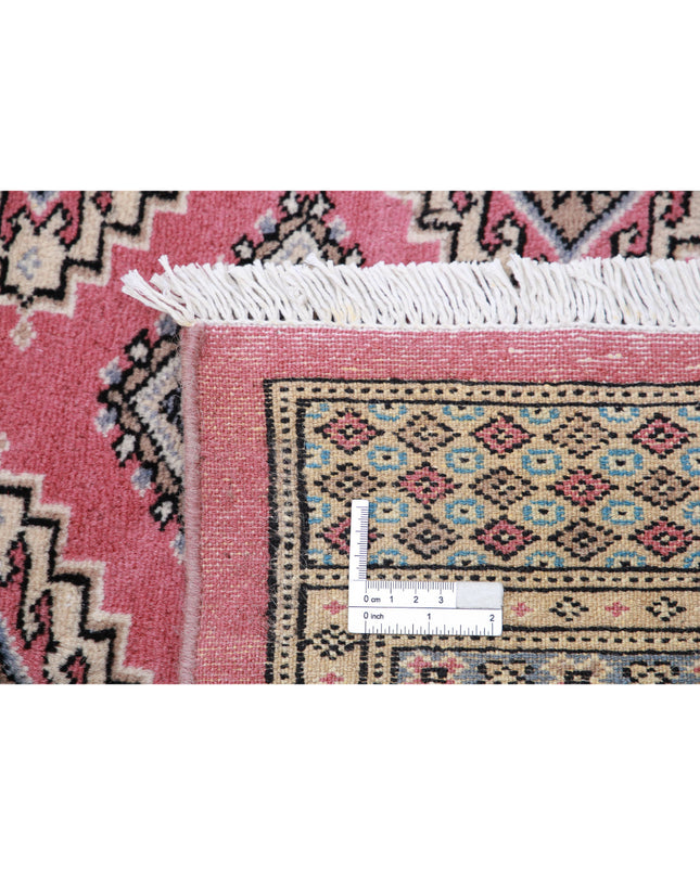 Bokhara 8' 0" X 10' 3" Hand Knotted Wool Rug 8' 0" X 10' 3" (244 X 312) / Pink / Wool