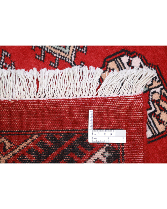 Bokhara 6' 2" X 9' 2" Hand Knotted Wool Rug 6' 2" X 9' 2" (188 X 280) / Red / Wool