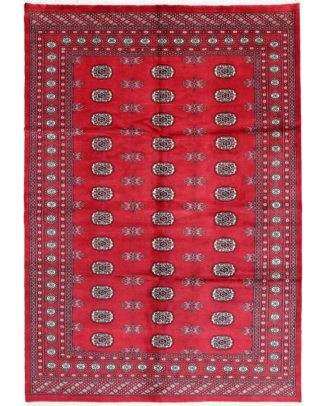 Bokhara 6' 1" X 8' 11" Hand Knotted Wool Rug 6' 1" X 8' 11" (185 X 272) / Red / Wool