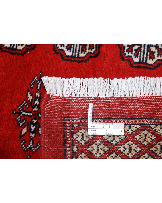 Bokhara 7' 10" X 9' 11" Hand Knotted Wool Rug 7' 10" X 9' 11" (239 X 302) / Red / Wool