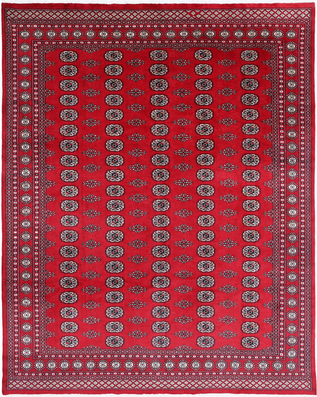 Bokhara 7' 10" X 9' 11" Hand Knotted Wool Rug 7' 10" X 9' 11" (239 X 302) / Red / Wool