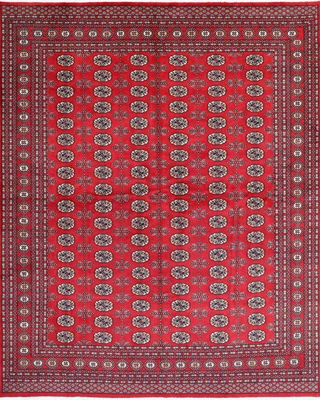 Bokhara 8' 0" X 9' 11" Hand Knotted Wool Rug 8' 0" X 9' 11" (244 X 302) / Red / Wool