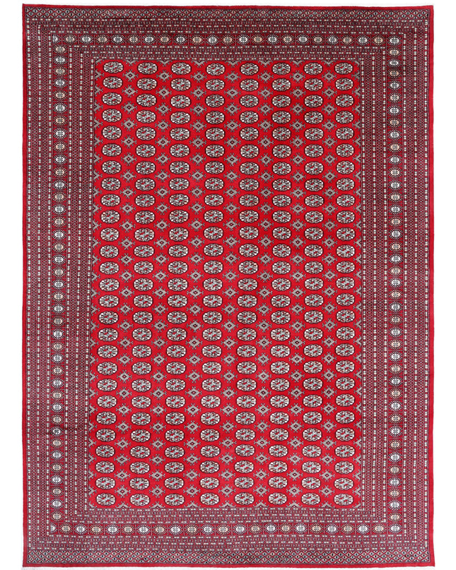 Bokhara 10' 2" X 13' 11" Hand Knotted Wool Rug 10' 2" X 13' 11" (310 X 424) / Red / Wool