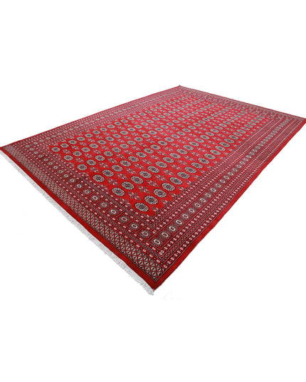 Bokhara 10' 1" X 14' 0" Hand Knotted Wool Rug 10' 1" X 14' 0" (307 X 427) / Red / Wool