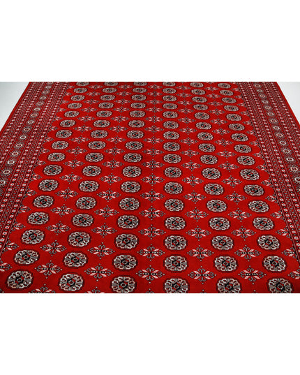Bokhara 10' 1" X 14' 0" Hand Knotted Wool Rug 10' 1" X 14' 0" (307 X 427) / Red / Wool