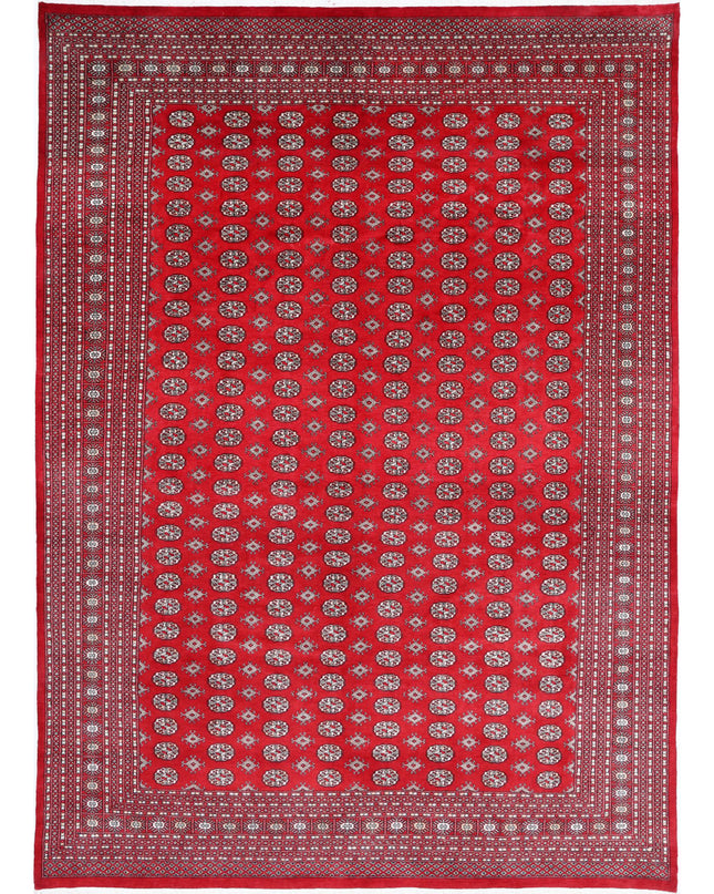 Bokhara 10' 1" X 14' 0" Hand Knotted Wool Rug 10' 1" X 14' 0" (307 X 427) / Red / Wool