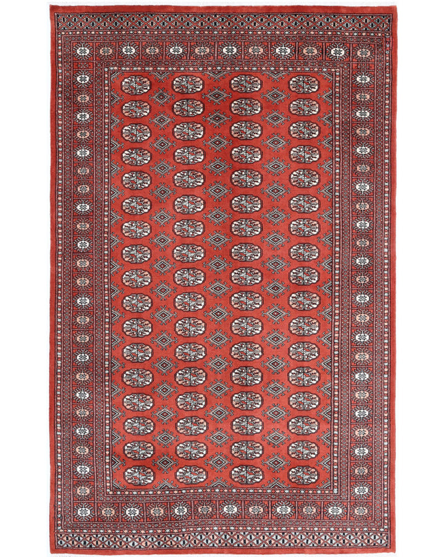 Bokhara 5' 1" X 8' 2" Hand Knotted Wool Rug 5' 1" X 8' 2" (155 X 249) / Red / Wool