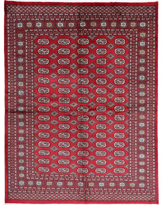 Bokhara 6' 4" X 8' 3" Hand Knotted Wool Rug 6' 4" X 8' 3" (193 X 251) / Red / Wool