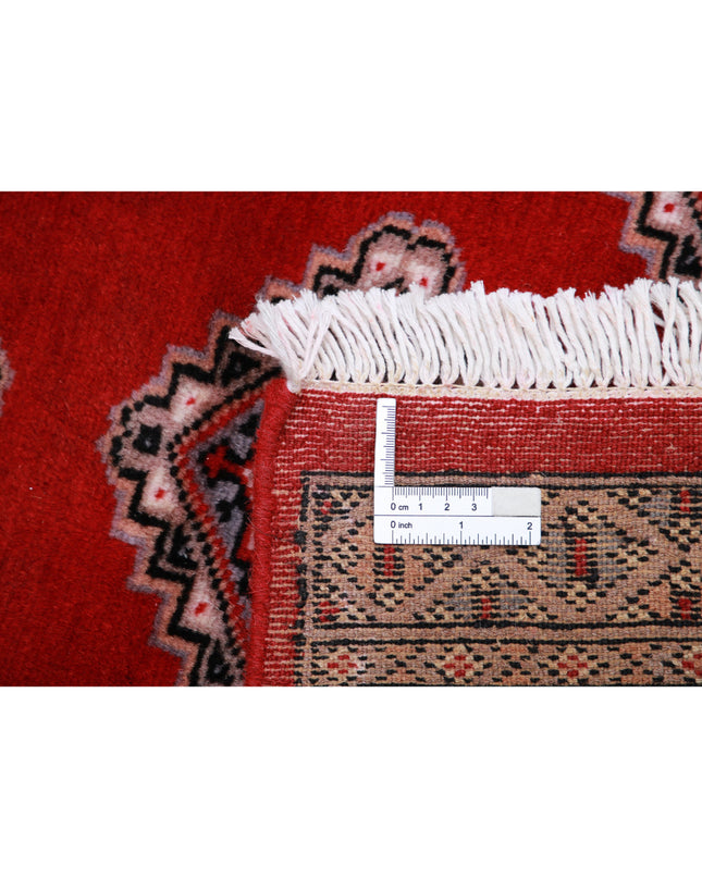 Bokhara 2' 6" X 4' 2" Hand Knotted Wool Rug 2' 6" X 4' 2" (76 X 127) / Red / Wool