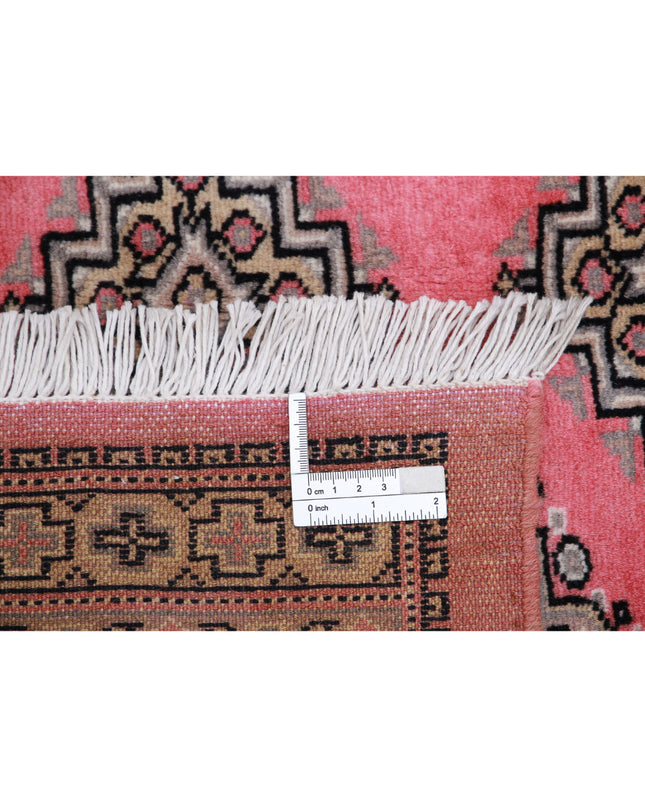 Bokhara 4' 7" X 6' 5" Hand Knotted Wool Rug 4' 7" X 6' 5" (140 X 196) / Pink / Wool
