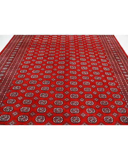 Bokhara 10' 2" X 14' 5" Hand Knotted Wool Rug 10' 2" X 14' 5" (310 X 440) / Red / Wool
