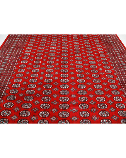 Bokhara 10' 2" X 13' 5" Hand Knotted Wool Rug 10' 2" X 13' 5" (310 X 409) / Red / Wool