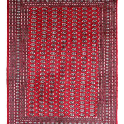 Bokhara 10' 2" X 13' 5" Hand Knotted Wool Rug 10' 2" X 13' 5" (310 X 409) / Red / Wool