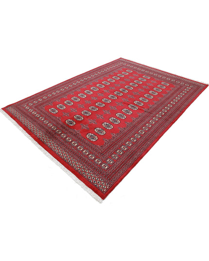 Bokhara 6' 1" X 8' 7" Hand Knotted Wool Rug 6' 1" X 8' 7" (185 X 262) / Red / Wool