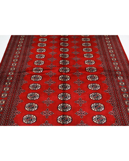 Bokhara 6' 1" X 8' 7" Hand Knotted Wool Rug 6' 1" X 8' 7" (185 X 262) / Red / Wool