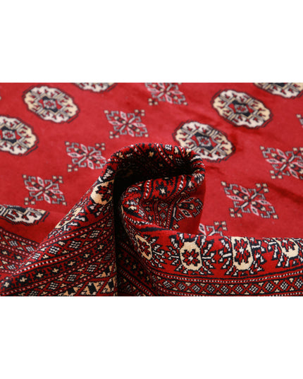 Bokhara 6' 1" X 8' 7" Hand Knotted Wool Rug 6' 1" X 8' 7" (185 X 262) / Red / Wool
